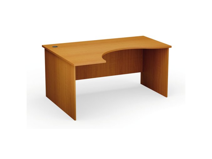 Ergonomický kancelářský pracovní stůl PRIMO Classic, 1600 x 1200 mm, levý, třešeň