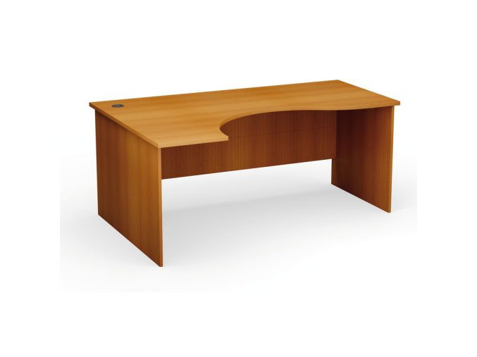 Ergonomický kancelářský pracovní stůl PRIMO Classic, 1800 x 1200 mm, levý, třešeň