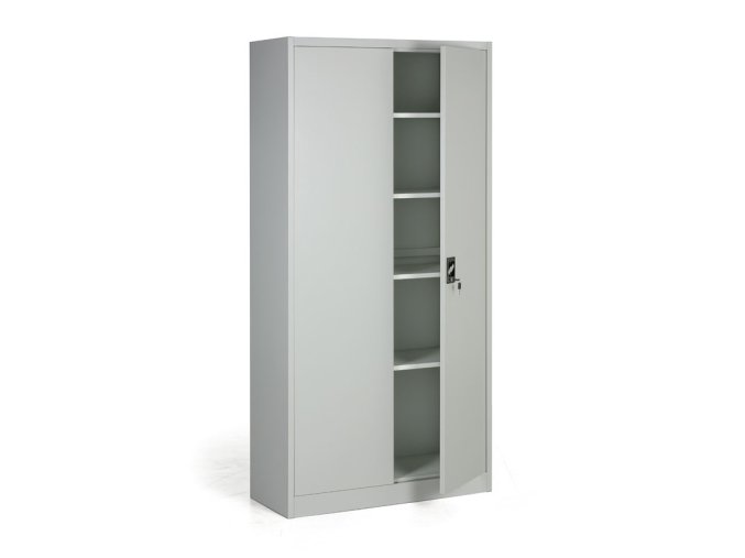 kovova spisova skrin demontovana 4 police 950 x 1950 x 400 mm seda 27034