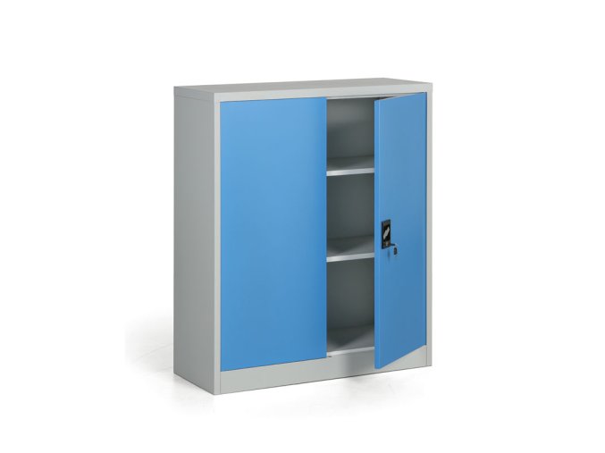 kovova spisova skrin demontovana 2 police 950 x 1150 x 400 mm modra 26994