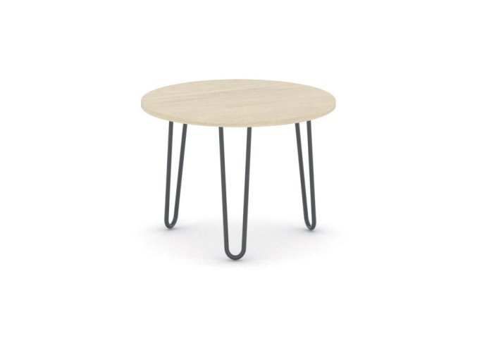 kulaty konferencni stul spider prumer 60 cm cerna podnoz dub prirodni 17765