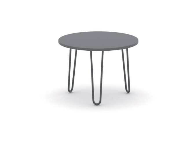 kulaty konferencni stul spider prumer 60 cm cerna podnoz grafit 17768