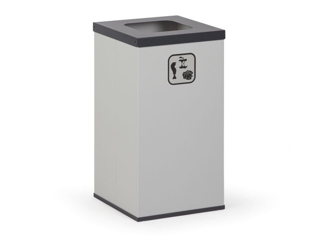 Koš na tříděný odpad 42 l, stojan na odpadkové pytle, šedá/tmavě šedá