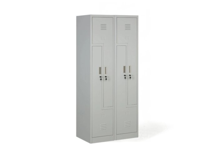 kovova satni skrinka s1 z 4 oddily 1920 x 800 x 500 mm demont cylindricky zamek sede dvere 134267