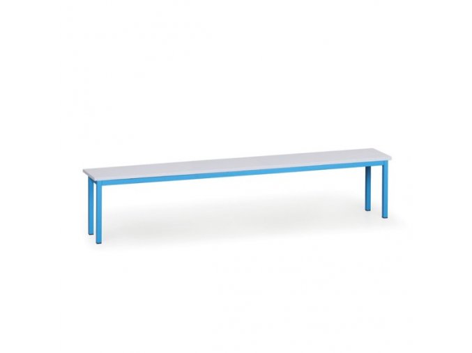 Šatní lavice, sedák - lamino, délka 2000 mm, modrá
