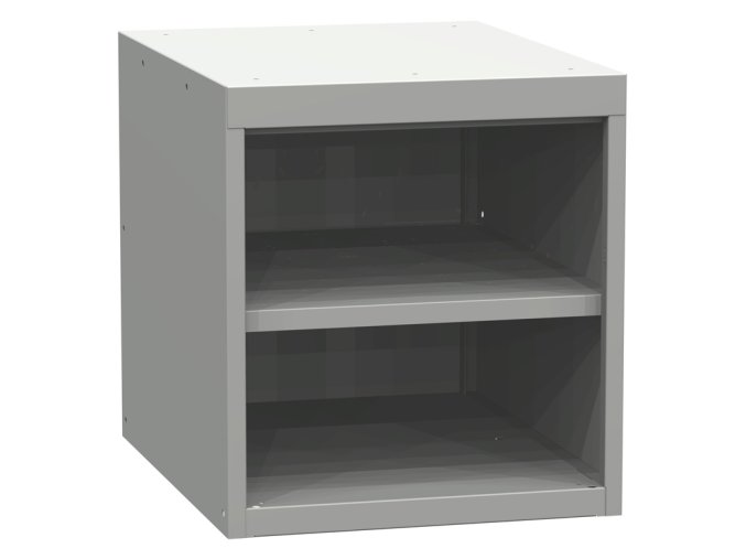 Závěsný dílenský box na nářadí KOVONA, otevřený, 527 x 480 x 610 mm