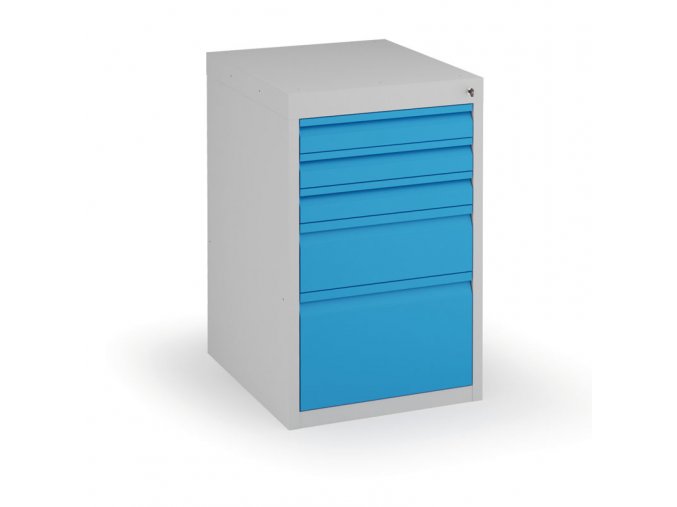 Podstavný dílenský box na nářadí KOVONA, 5 zásuvek, 800 x 480 x 610 mm