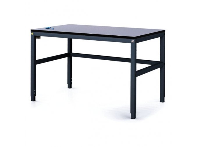 Antistatický dílenský ESD stůl, 1200x800x745-985 mm, nastavitelné podnoží