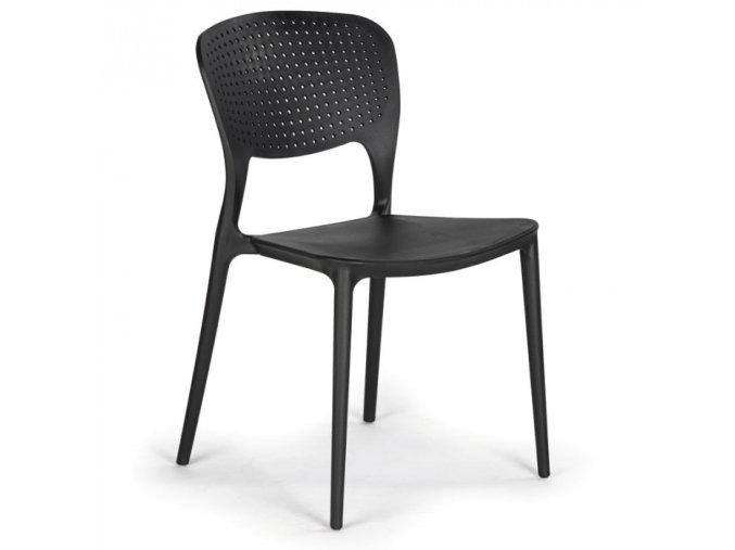 Plastová jídelní židle EASY II, černá