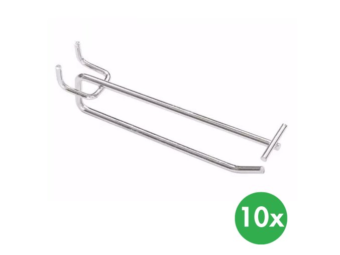 hacky jednoduche s hrazdou delka 100 mm chrom 10 ks 116848