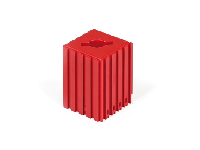 Plastový box pro upínač nástroje typu ABS 32, modul 5x5, 1 dutina, červená