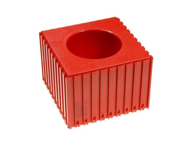 Plastový box pro upínač nástroje typu HSK 80, modul 10x10, 1 dutina, červená