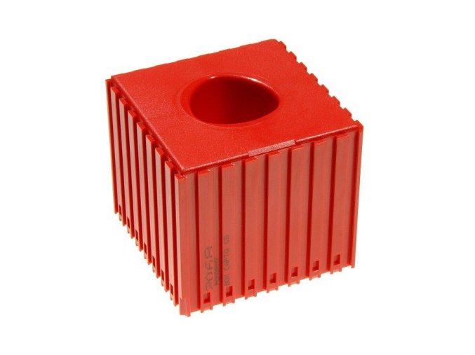 Plastový box pro upínač nástroje CAPTO C5, modul 8x8, 1 dutina, červená