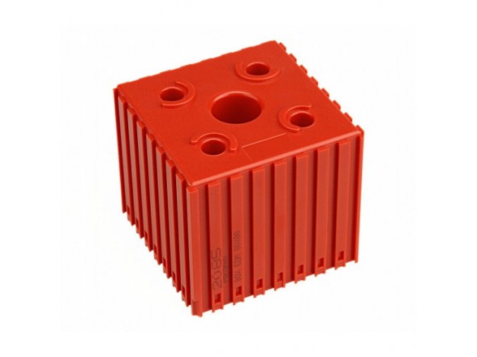 Plastový box pro ukládání držáků elektrod, modul 8x8, 1 dutina, červená