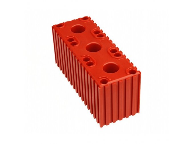 Plastový box pro ukládání držáků elektrod, modul 6x16, 1 dutina, červená