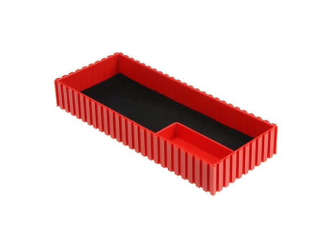 Plastová krabička na mikrometr 35-100x250 mm, červená