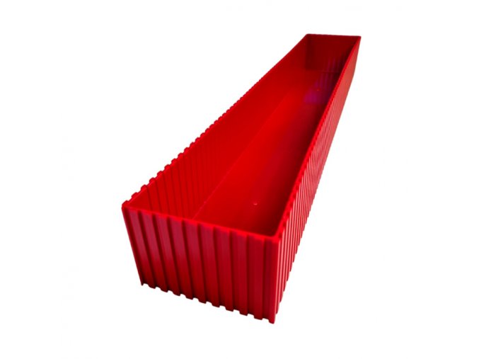 Plastová krabička na nářadí 70-100x600 mm, červená