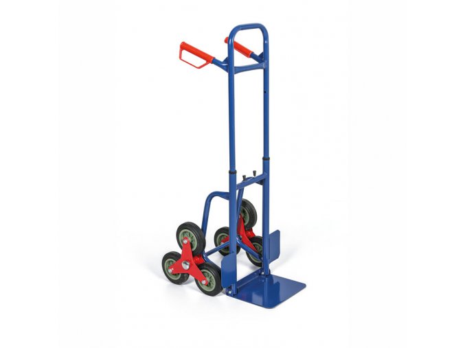 Schodišťový rudl, 3-kolový, nosnost 180 kg, plná kola