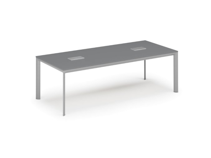 jednaci stul primo invitation 240x120 cm grafit 2x stolni zasuvka typ iii stribrna 106369