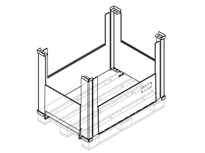 drateny paletovy nastavec pa x9 s vsechny sklopne steny 8043