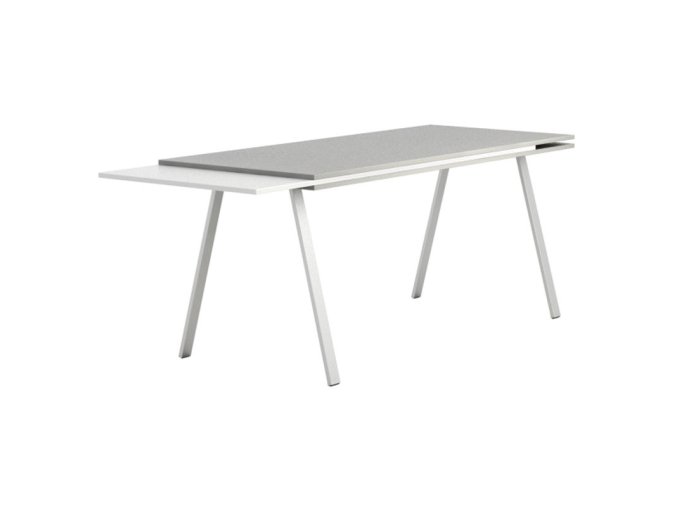 kancelarsky psaci stul layers vysuvna prostredni deska 170 cm bila seda 22357