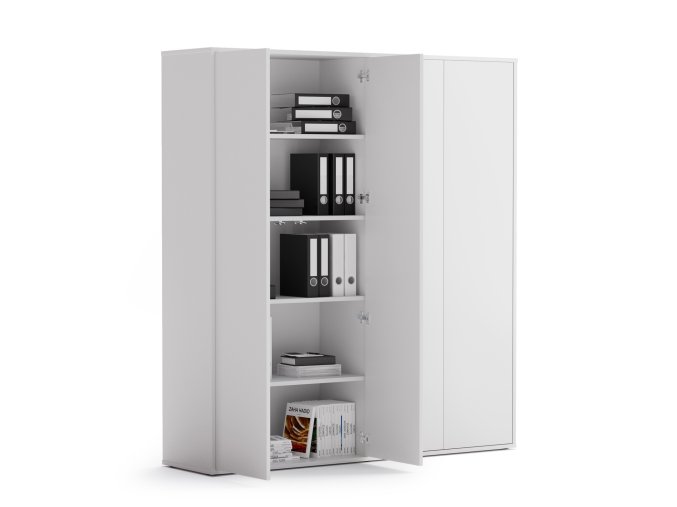 skrin vysoka s dvermi block white 50520