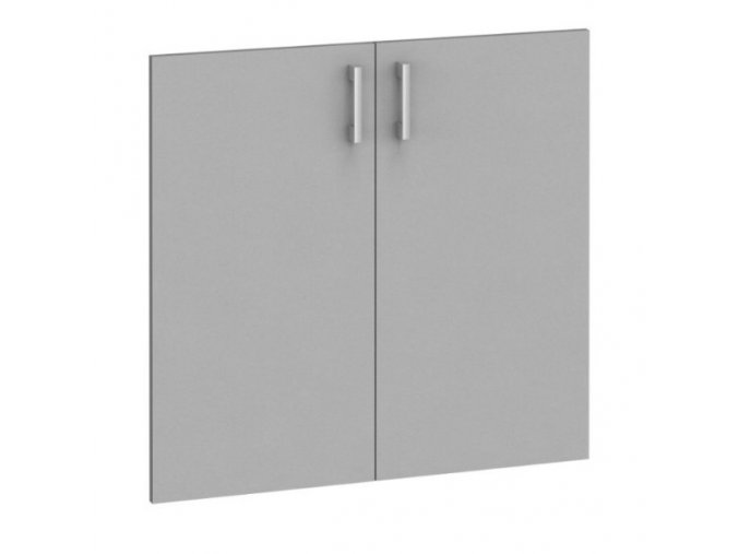 Dveře pro regály PRIMO KOMBI, výška 734 mm, na 1 polici, šedé