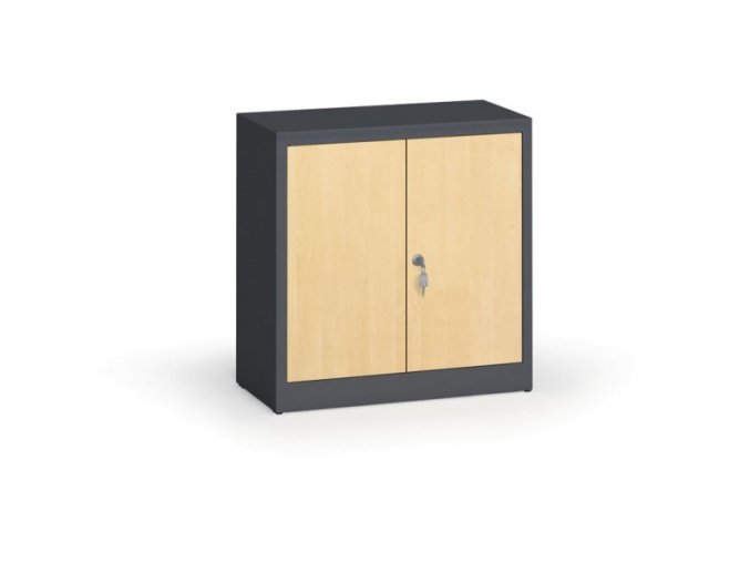 Svařované skříně s lamino dveřmi, 800 x 800 x 400 mm, RAL 7016/bříza