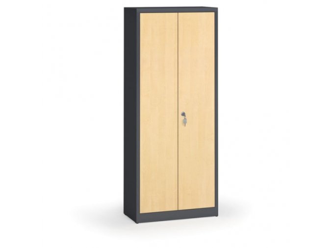 Svařované skříně s lamino dveřmi, 1950 x 800 x 400 mm, RAL 7016/bříza