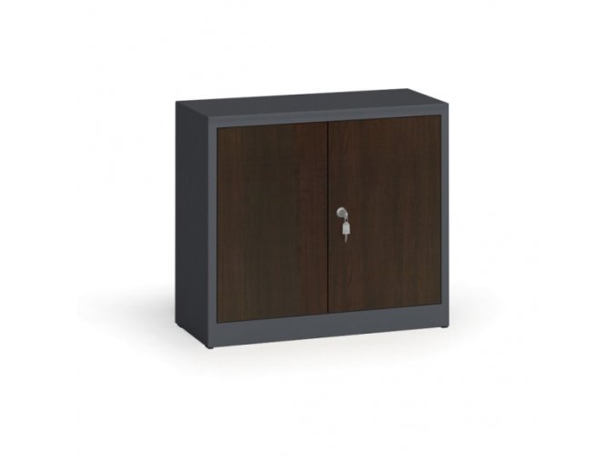Svařované skříně s lamino dveřmi, 800 x 920 x 400 mm, RAL 7016/wenge
