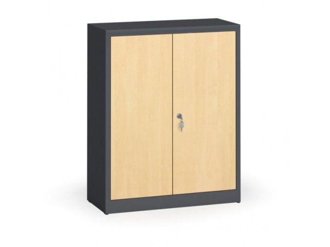 Svařované skříně s lamino dveřmi, 1150 x 920 x 400 mm, RAL 7016/bříza