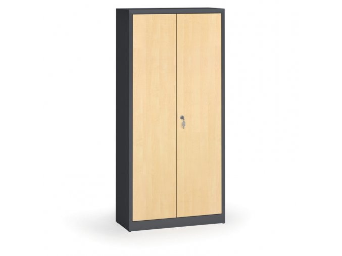 Svařované skříně s lamino dveřmi, 1950 x 920 x 400 mm, RAL 7016/bříza