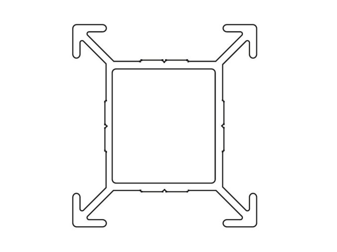Spojovací sloupek pro paravany CF, výška 1650 mm