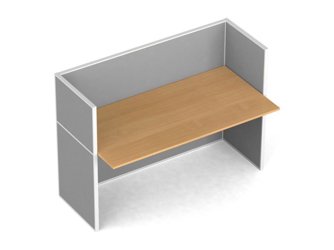 kancelarsky psaci stul primo s paravany nastenka 1 misto seda buk 23780