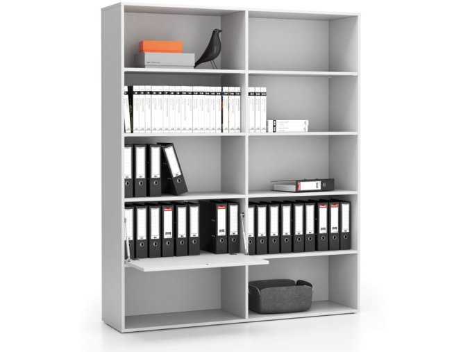 siroky kancelarsky policovy regal layers 1 box 1582 x 400 x 1905 mm bila 22041