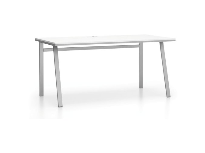 kancelarsky psaci stul single layers bez prepazek bila seda 22276