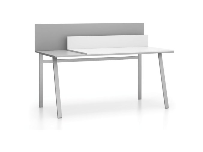 kancelarsky psaci stul single layers posuvna vrchni deska s prepazkami bila seda 22284