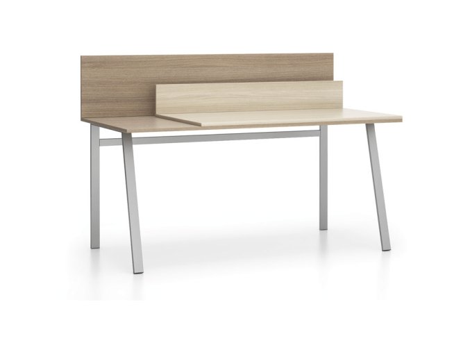 kancelarsky psaci stul single layers posuvna vrchni deska s prepazkami dub prirodni dub moreny 22287