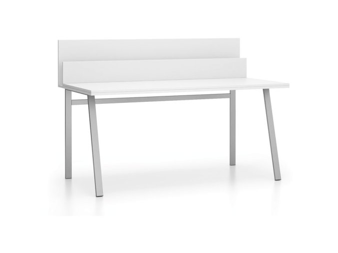 kancelarsky psaci stul single layers s prepazkami bila 22290