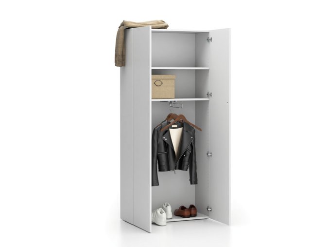 kancelarska satni skrin segment 2 police satni tyc 840 x 370 x 1880 mm bila 24015