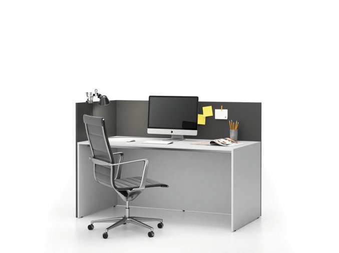 kancelarska sestava single s paravanem segment leva bila grafitova 25006