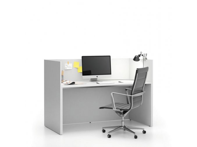 kancelarska sestava single s paravanem segment rovna bila bila 24041