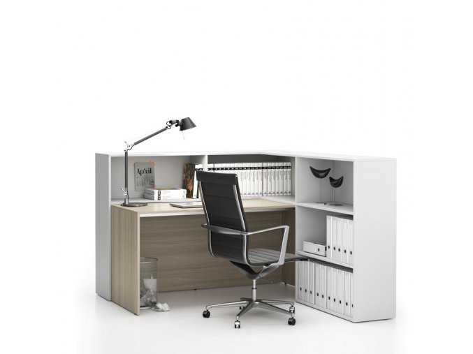 rohova kancelarska sestava segment prava dub prirodni bila 23908