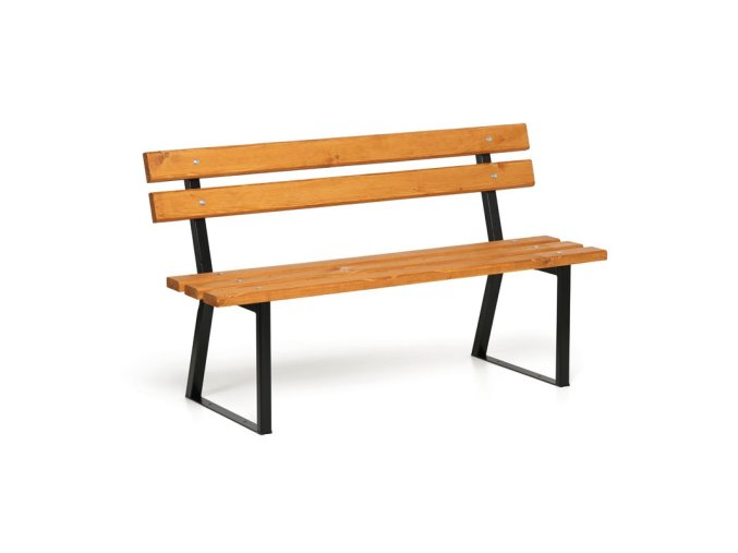 Parková lavička STANDARD s opěradlem, 1500 mm, limba