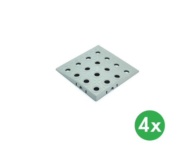 Rohový nájezd GripTil, 4 ks, šedý