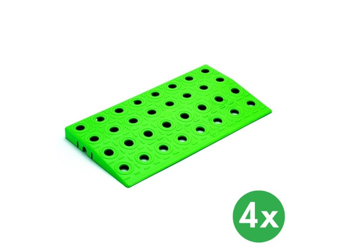 Rovný nájezd GripTil, 4 ks, zelený