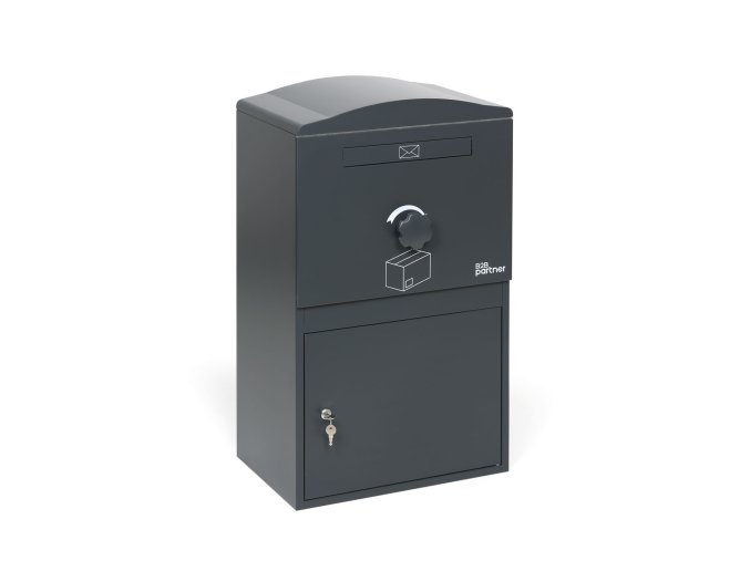 postovni schranka na dopisy a baliky seda 850 x 501 x 343 mm 52034