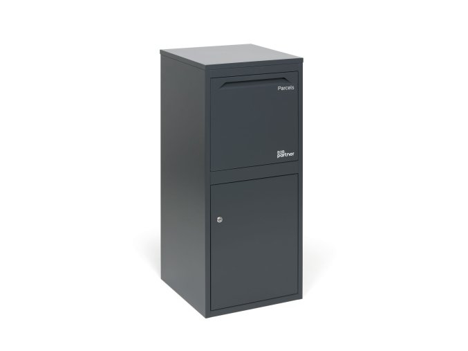 Poštovní schránka na dopisy a balíky s možností instalace do zdiva, šedá, 972 x 412 x 432 mm