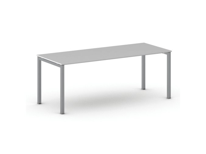 Kancelářský stůl METAL, 200x80 cm, šedá