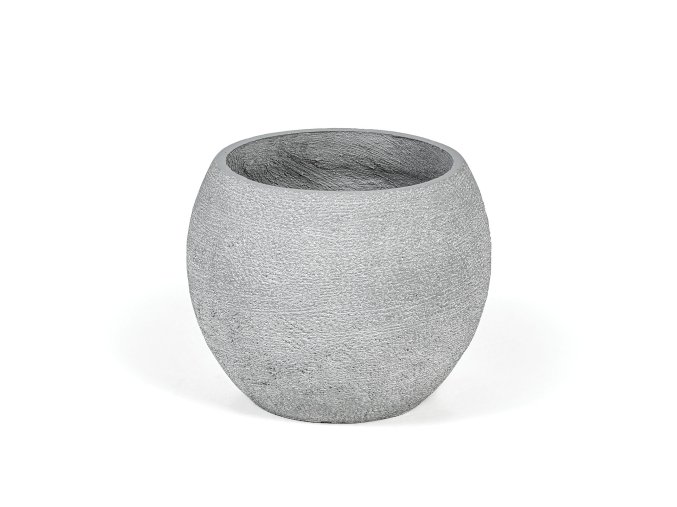 Květináč L 46 x 46 x 40 cm, cement, šedá